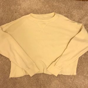 Brandy Melville waffle knit crop top